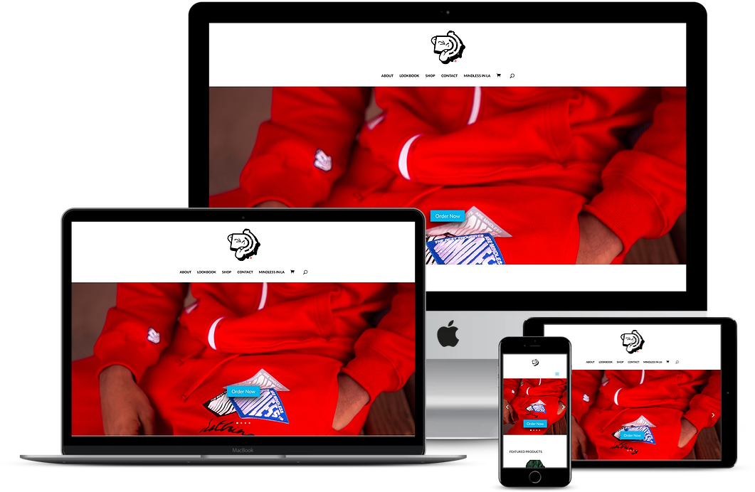 Mindless thoughts custom clothing website design Mindless thoughts custom clothing website design